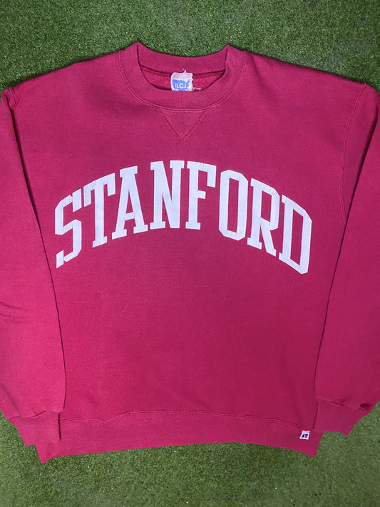 80s Stanford Cardinals - Vintage College Sweatshirt (Large) - Gametime Vintage
