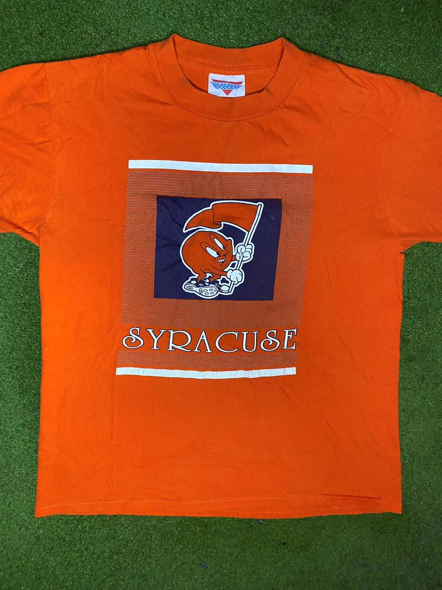 80s Syracuse Orangemen - Vintage College T-Shirt (Large) Gametime Vintage