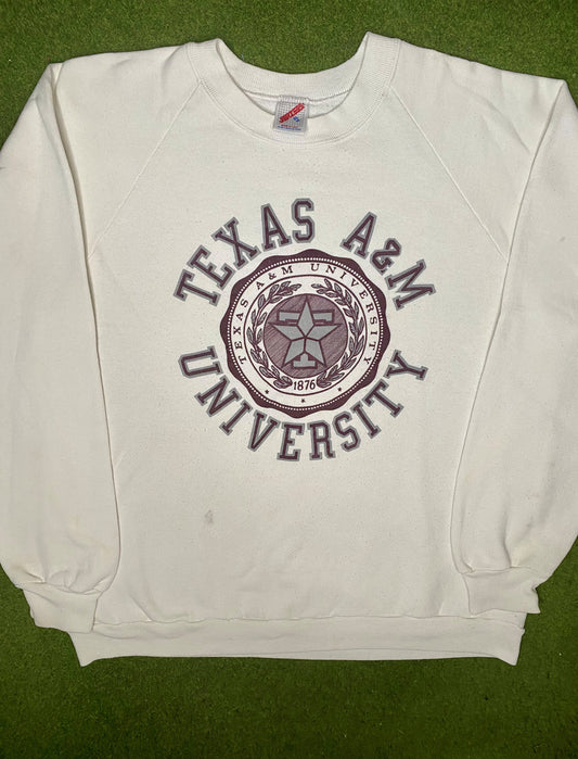 80s Texas A&M Aggies - Vintage University Sweatshirt (XL)