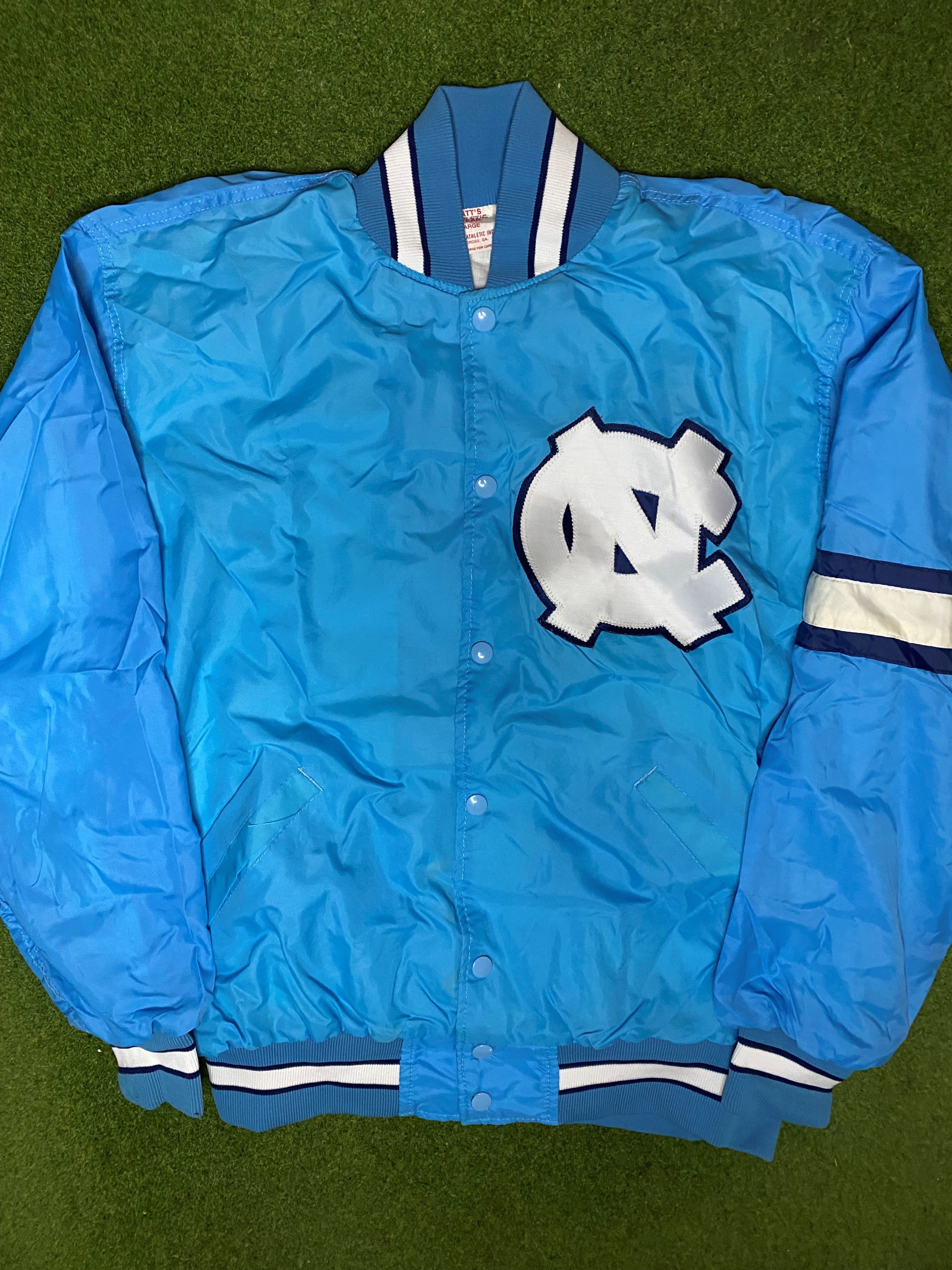 80s North Carolina Tar Heels - Vintage College Button Up Windbreaker ...