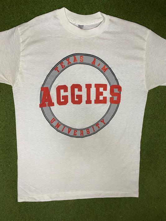 80s Texas A&M Aggies - Vintage University T-Shirt (XL)