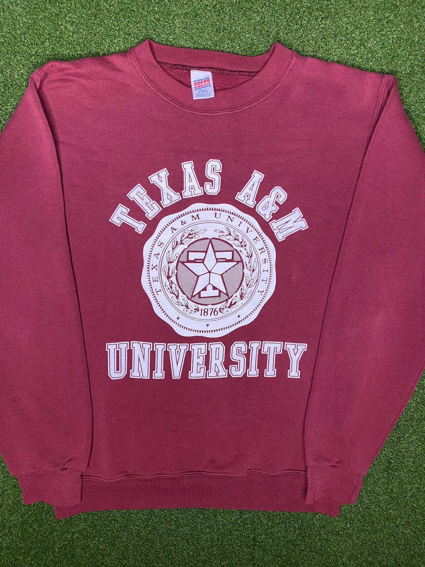 80s Texas A&M Aggies - Vintage University Sweatshirt (Small)