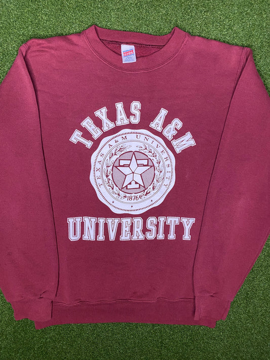 80s Texas A&M Aggies - Vintage University Sweatshirt (Small)