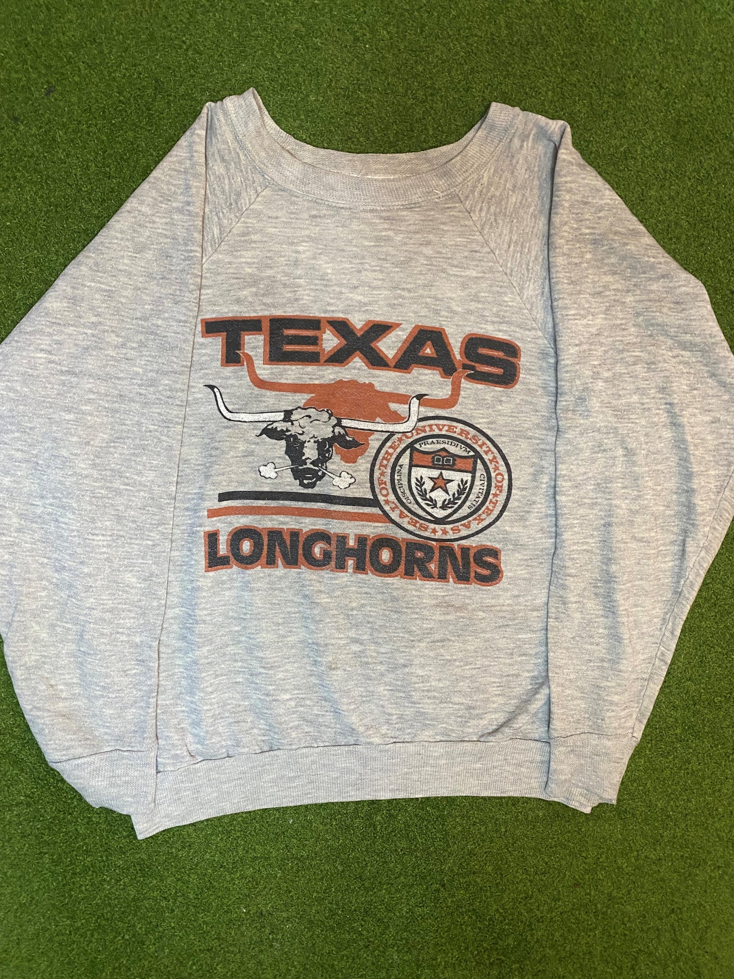 80s Texas Longhorns - Vintage College Sweatshirt (Medium)