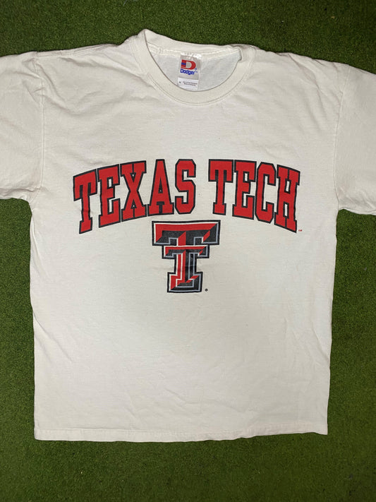 80s Texas Tech Red Raiders - Vintage University T-Shirt (Medium)