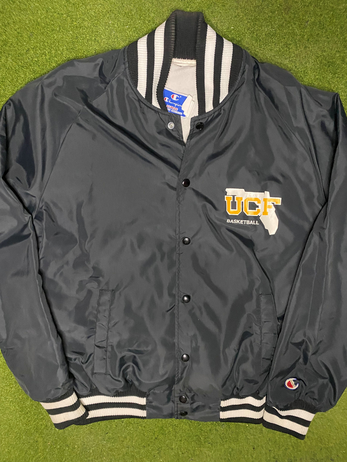 80s UCF Knights - Vintage College Bomber Jacket (XL) - Gametime Vintage