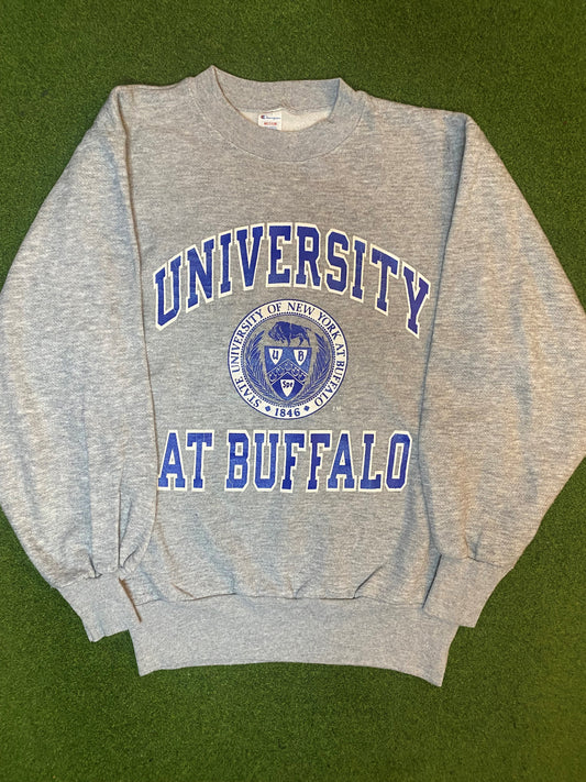 80s Buffalo Bulls - Vintage University Sweatshirt (Medium) - Gametime Vintage