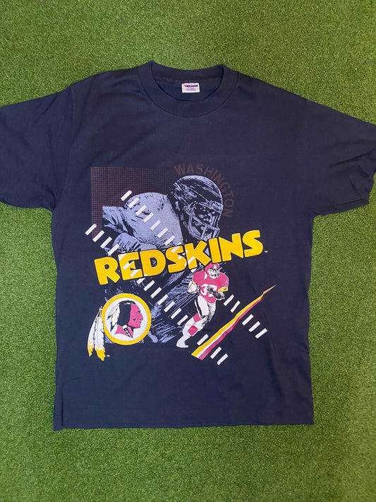 80s Washington Redskins - Vintage NFL Tee Shirt (Medium) Gametime Vintage