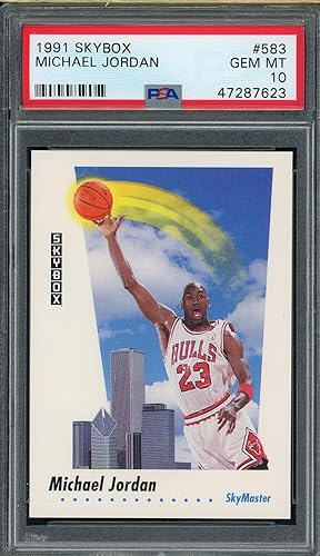 Graded 1991 Skybox Michael Jordan #583 Basketball Card PSA 10 Gem Mint