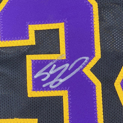 Autographed/Signed Shaquille Shaq O'Neal Los Angeles LA Black Basketball Jersey JSA COA