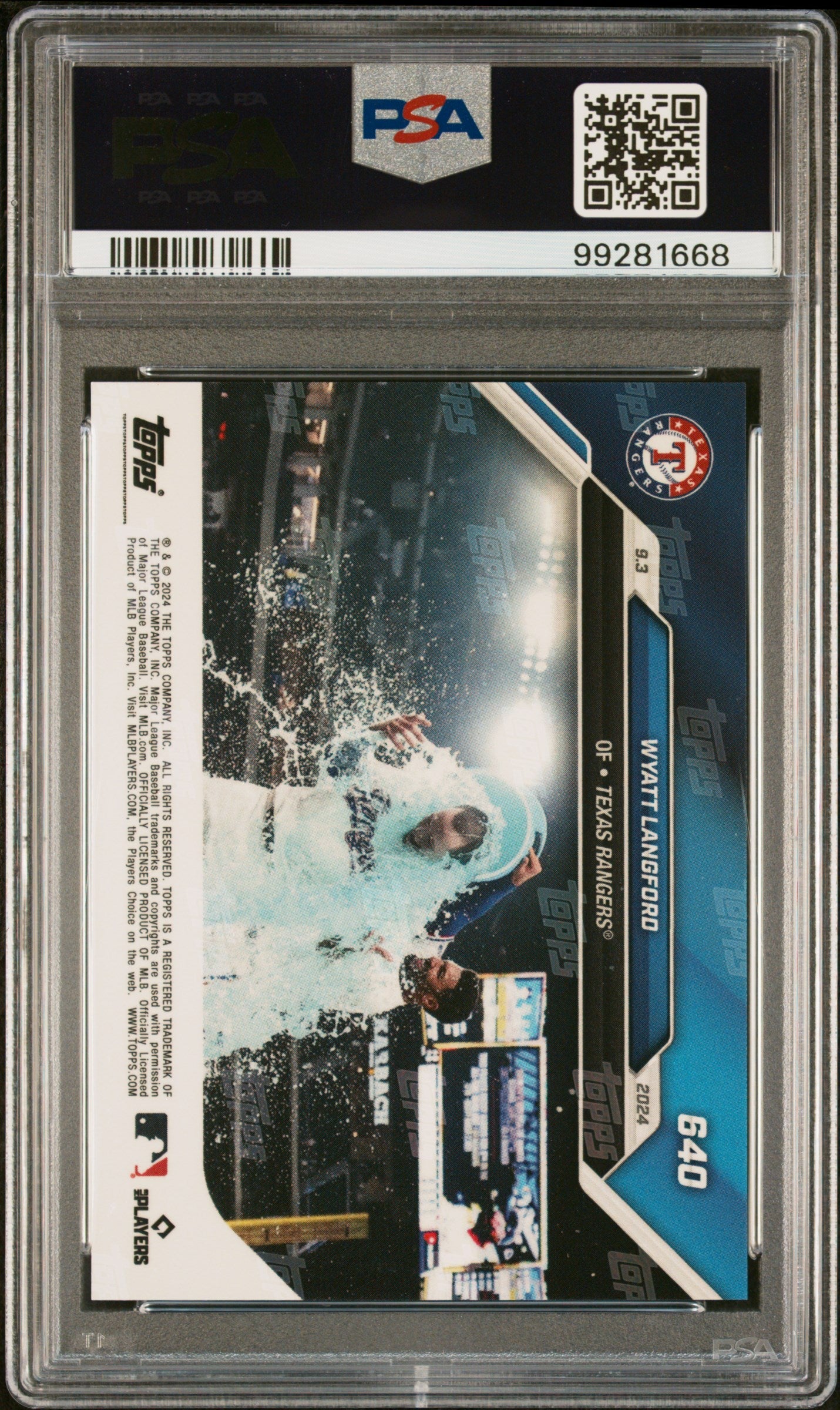 Graded 2024 Topps Now Wyatt Langford #640 Rookie RC Baseball Card PSA 10 Gem Mint