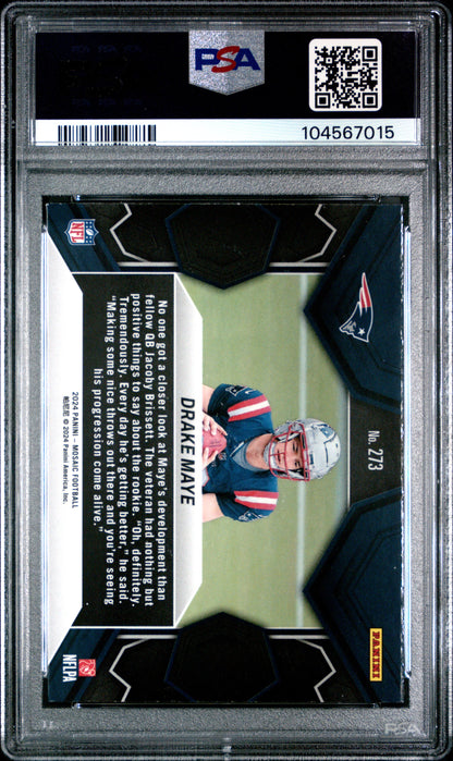 Graded 2024 Panini Mosaic Drake Maye #273 Rookie RC Football Card PSA 9 Mint