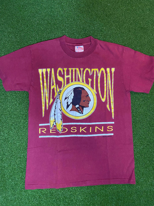 90s Washington Redskins - Vintage NFL Tee Shirt (Medium) - Gametime Vintage