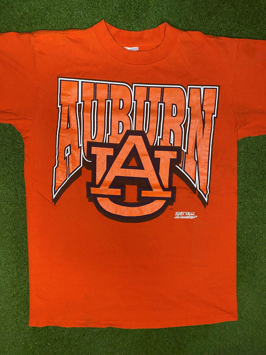 90s Auburn Tigers - Vintage College T-Shirt (Large) Gametime Vintage