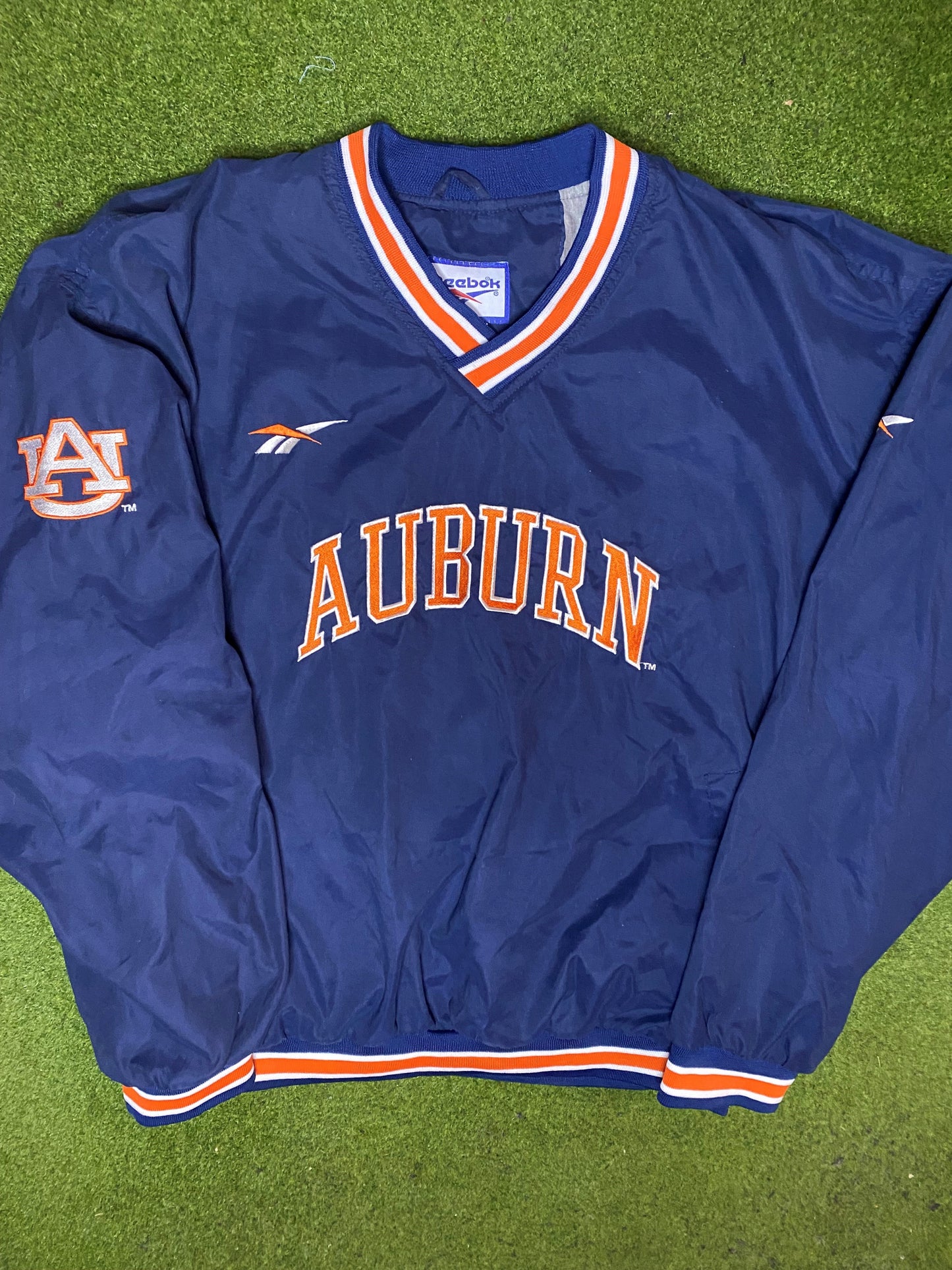 90s Auburn Tigers - Reebok - Vintage College Windbreaker (Large) Gametime Vintage