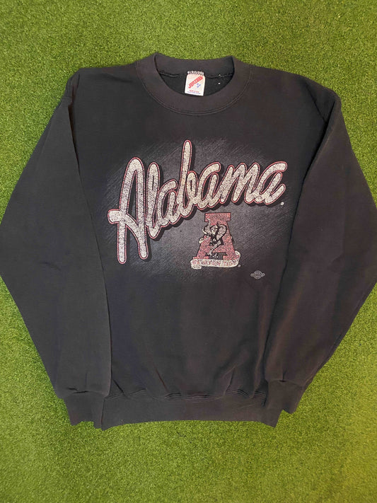 90s Alabama Crimson Tide - Vintage College Crewneck Sweatshirt (Medium)