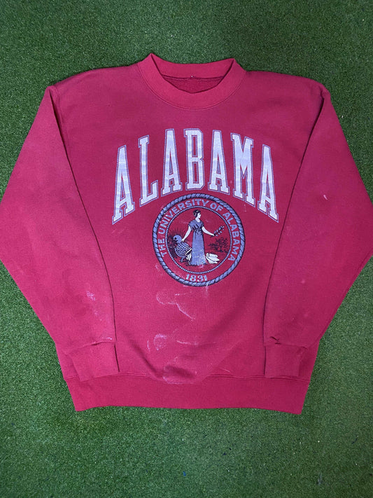 90s Alabama Crimson Tide - Vintage University Crewneck Sweatshirt (XL)