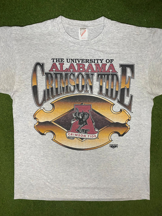 90s Alabama Crimson Tide - Vintage College Tee (Large) Gametime Vintage