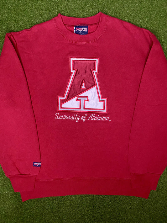 90s Alabama Crimson Tide - Vintage College Crewneck Sweatshirt (Large)