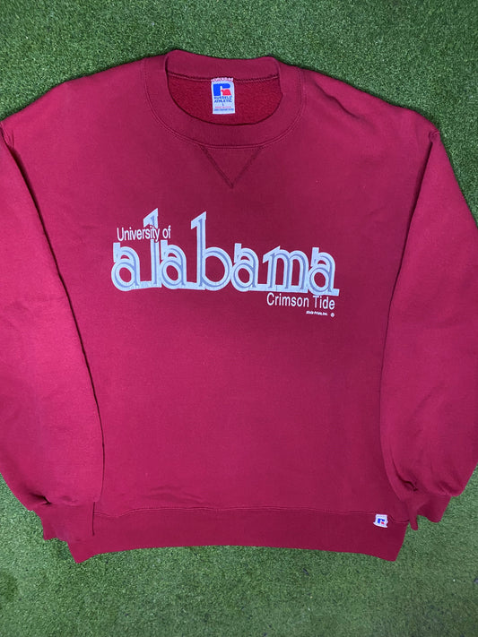 90s Alabama Crimson Tide - Vintage College Sweatshirt (Large) Gametime Vintage