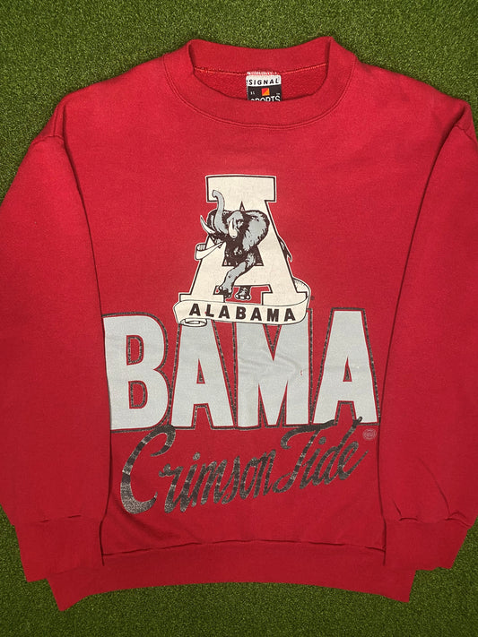 90s Alabama Crimson Tide - Vintage College Crewneck Sweatshirt (XL)