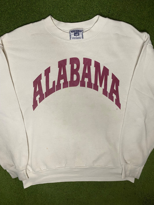 90s Alabama Crimson Tide - Vintage College Sweatshirt (Large) - Gametime Vintage