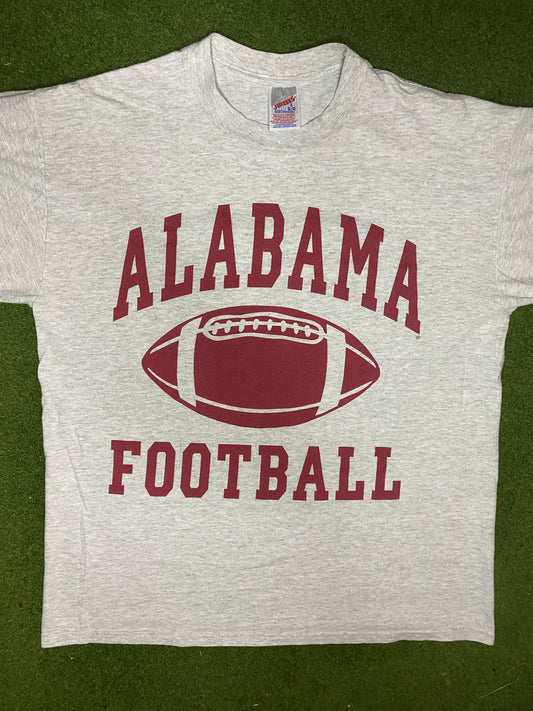 90s Alabama Crimson Tide - Vintage College Football T-Shirt (Large) Gametime Vintage