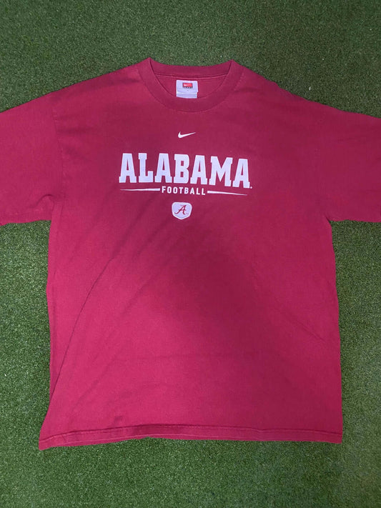 00s Alabama Crimson Tide - Nike - Vintage College Football Tee Shirt (Large) Gametime Vintage