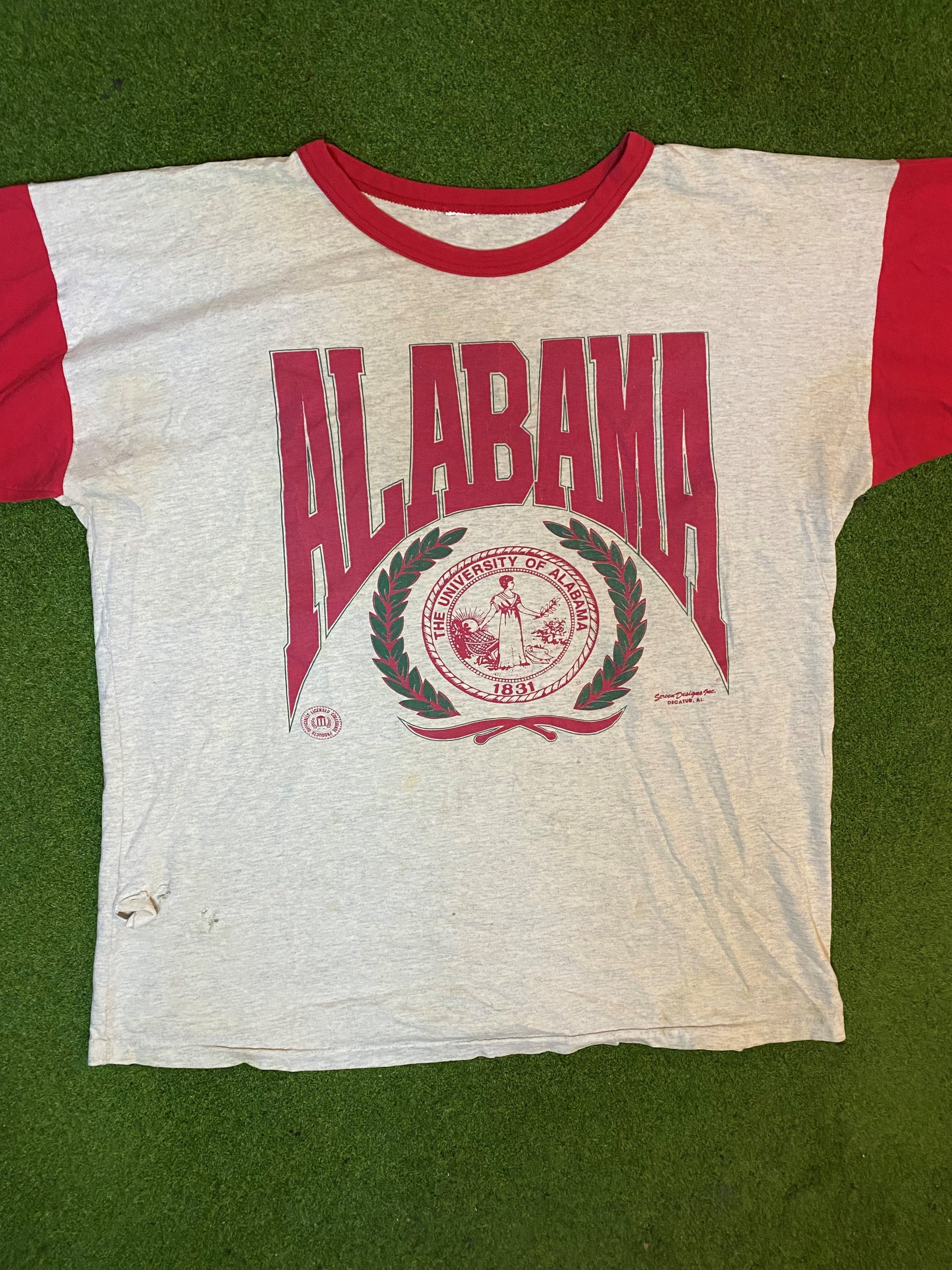 90s Alabama Crimson Tide - Vintage University T-Shirt (XL)