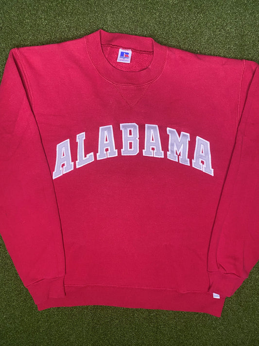 90s Alabama Crimson Tide - Vintage College Crewneck Sweatshirt (Medium)