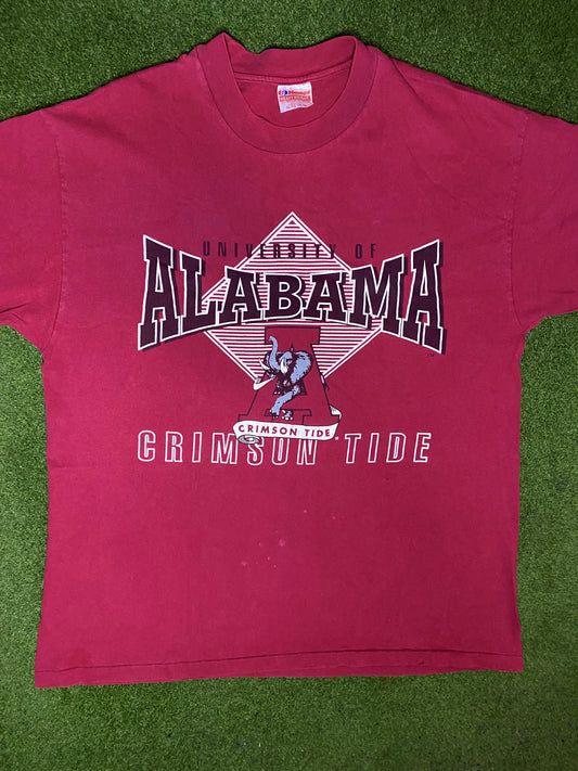 90s Alabama Crimson Tide - Vintage College T-Shirt (XL)