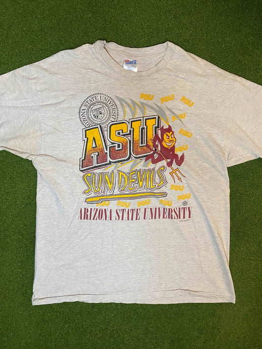 90s Arizona State Sun Devils - Vintage University Tee Shirt (XL) Gametime Vintage