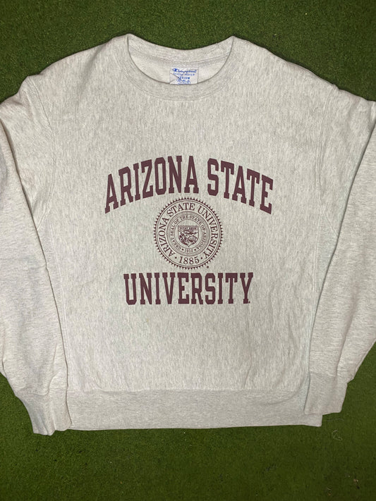 90s Arizona State Sun Devils - Reverse Weave - Vintage College Sweatshirt (Medium) Gametime Vintage