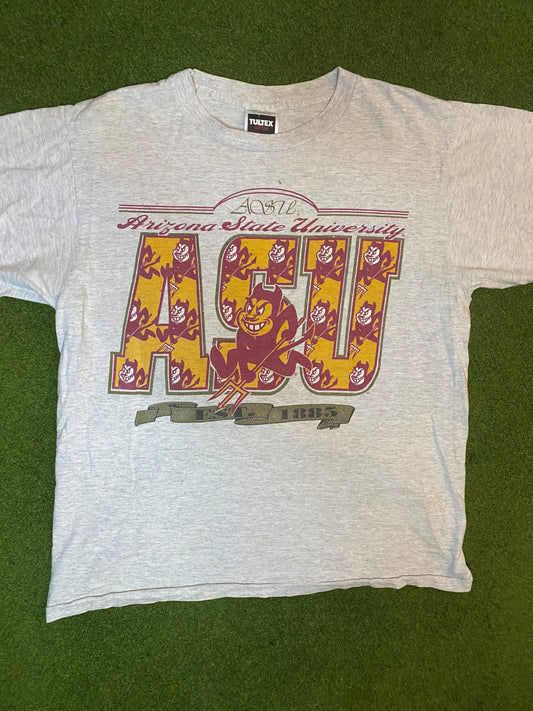 90s Arizona State Sun Devils - Vintage College T-Shirt (Large) Gametime Vintage