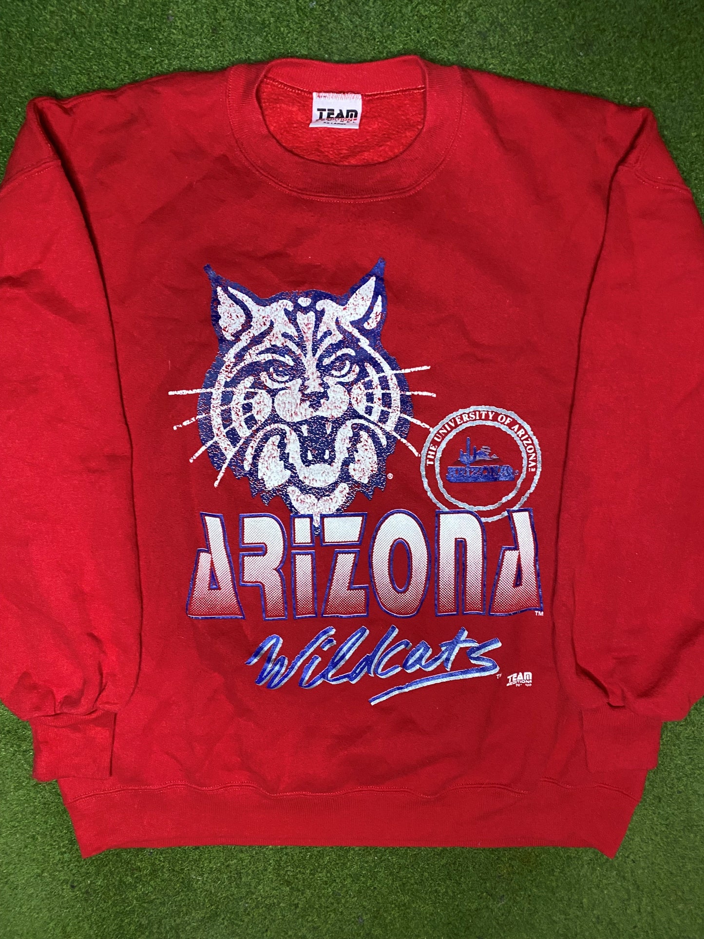 90s Arizona Wildcats - Vintage College Sweatshirt (2XL) - Gametime Vintage