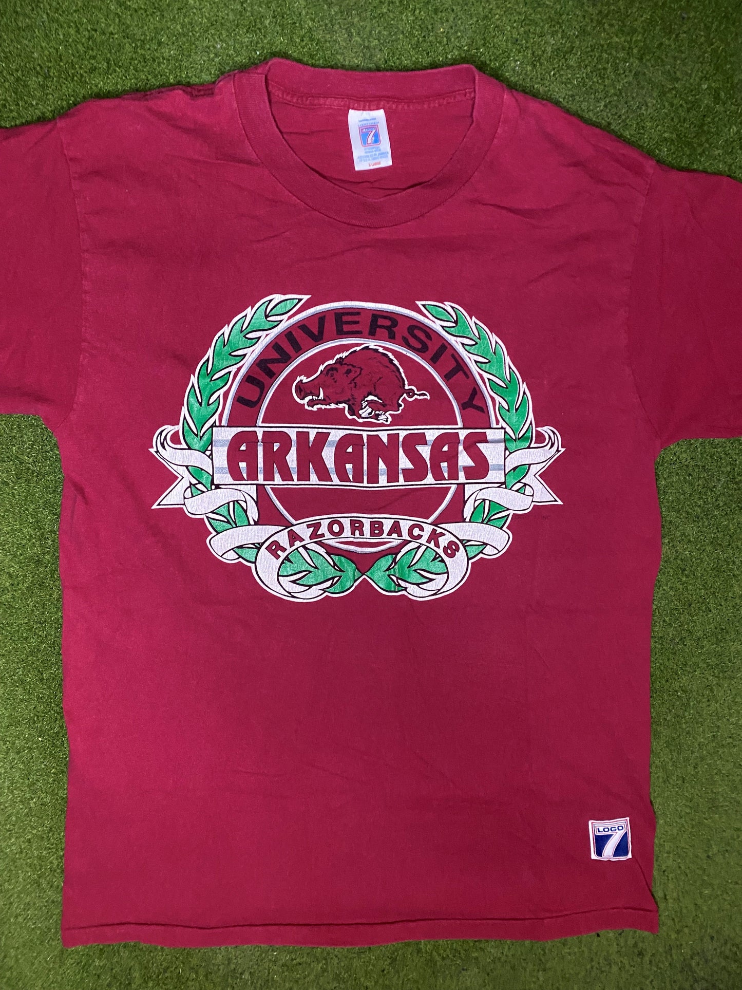 90s Arkansas Razorbacks - Vintage College T-Shirt (XL) Gametime Vintage