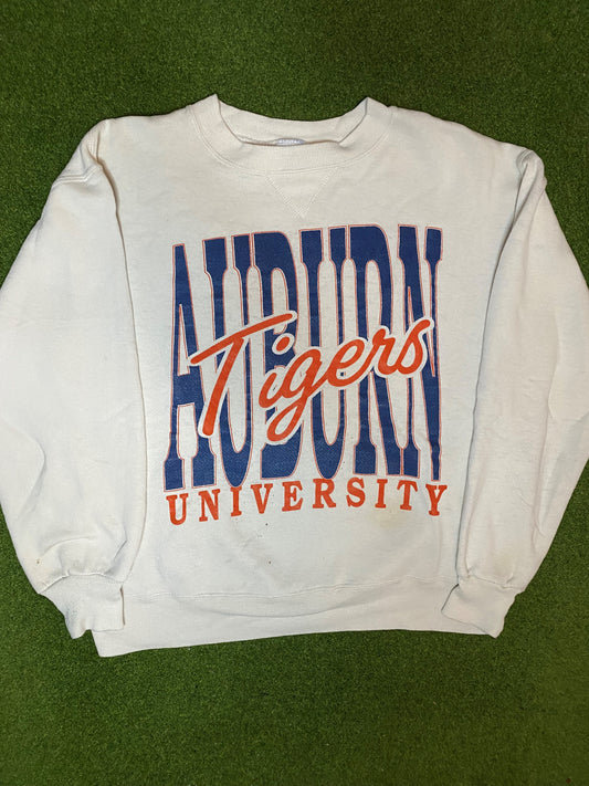 90s Auburn Tigers - Vintage University Crewneck Sweatshirt (Large) Gametime Vintage