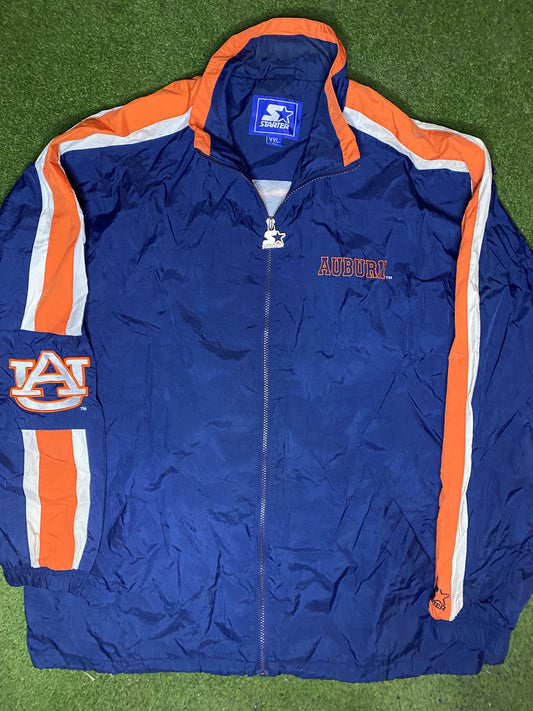 90s Auburn Tigers - Vintage College Windbreaker Jacket (2XL) - Gametime Vintage