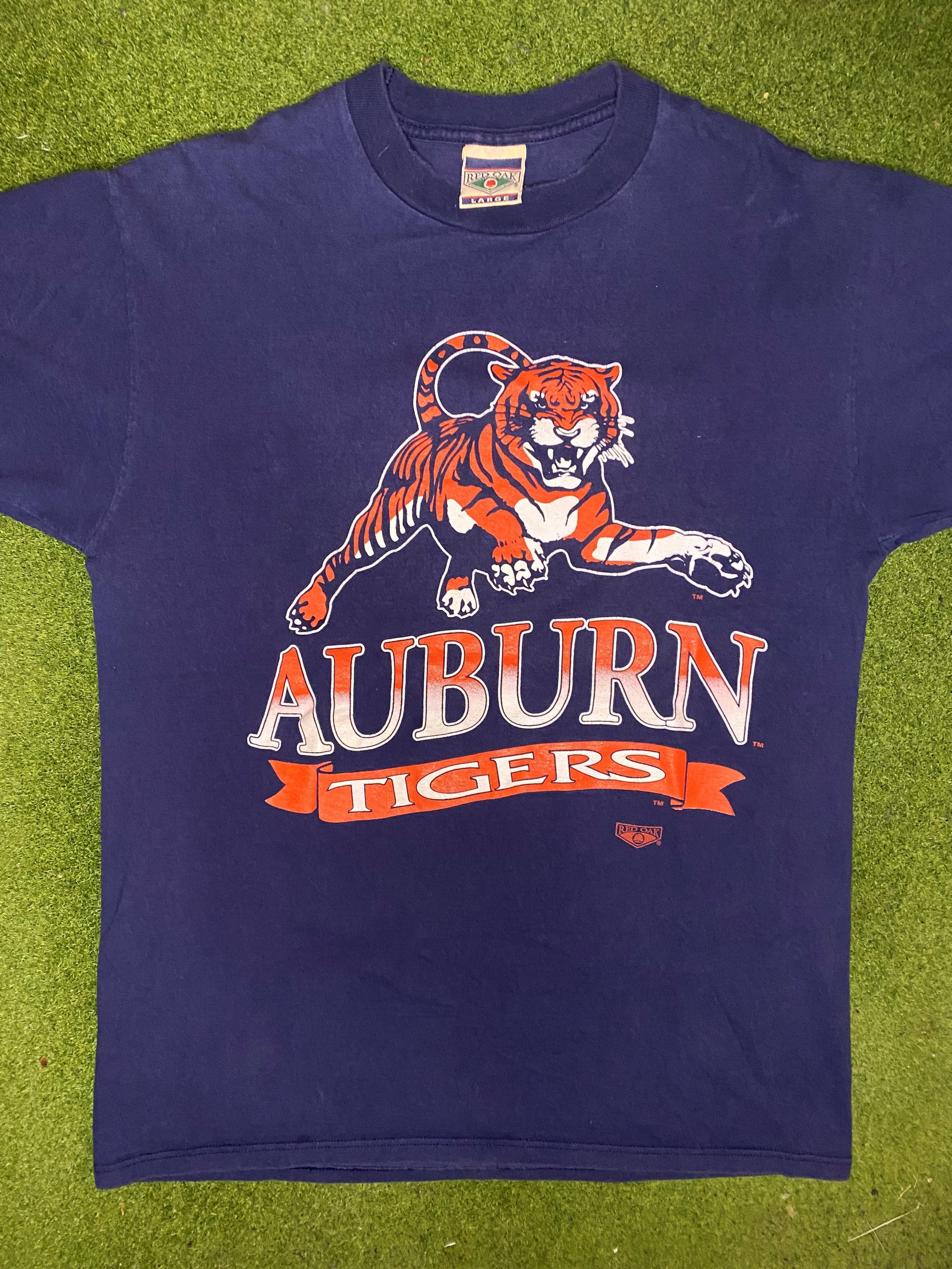 90s Auburn Tigers - Vintage College T-Shirt (Large) 