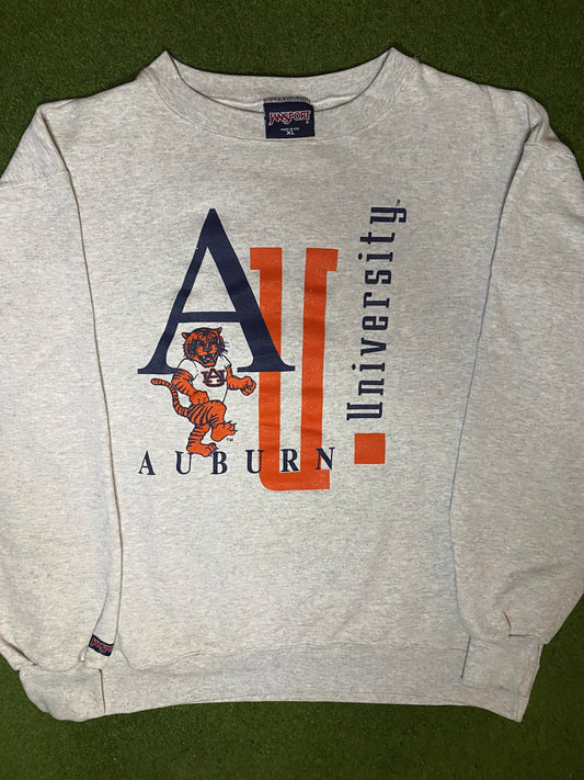90s Auburn Tigers - Vintage College Crewneck Sweatshirt (XL)