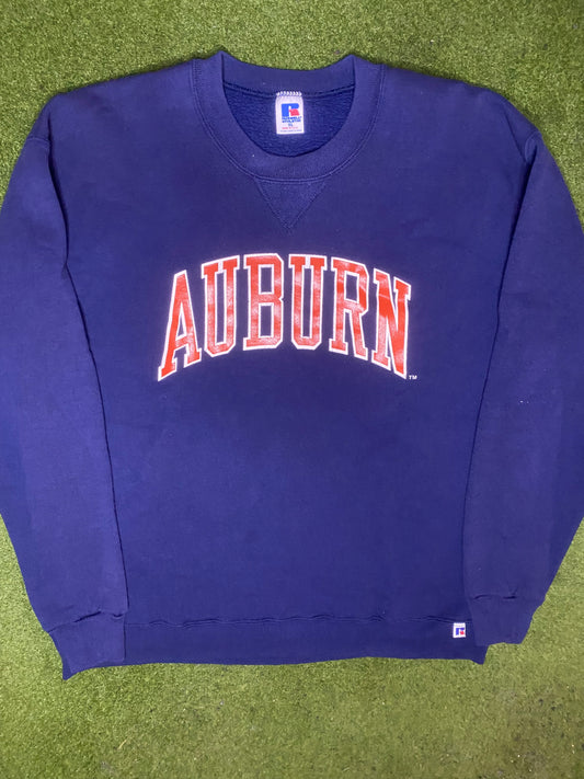 90s Auburn Tigers - Vintage College Sweatshirt (XL) 