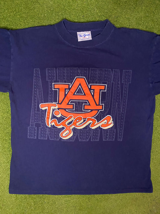 90s Auburn Tigers - Vintage College T-Shirt (Large) Gametime Vintage