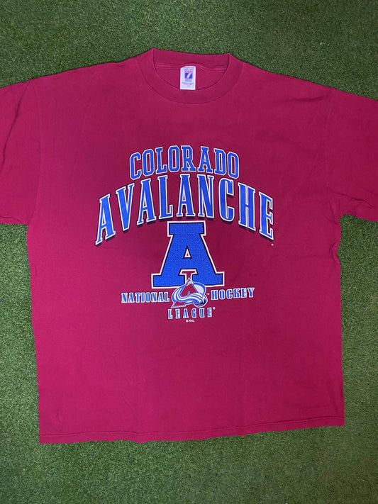 90s Colorado Avalanche - Vintage NHL T-Shirt (2XL)