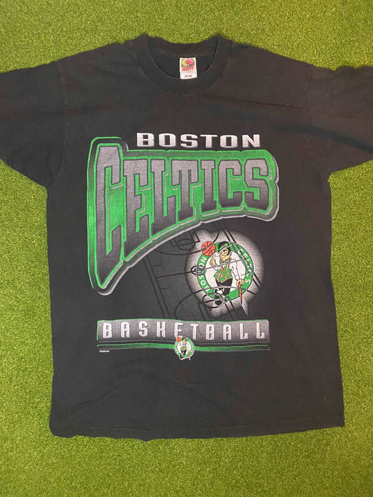 90s Boston Celtics - Big Logo - Vintage NBA Tee Shirt (XL)