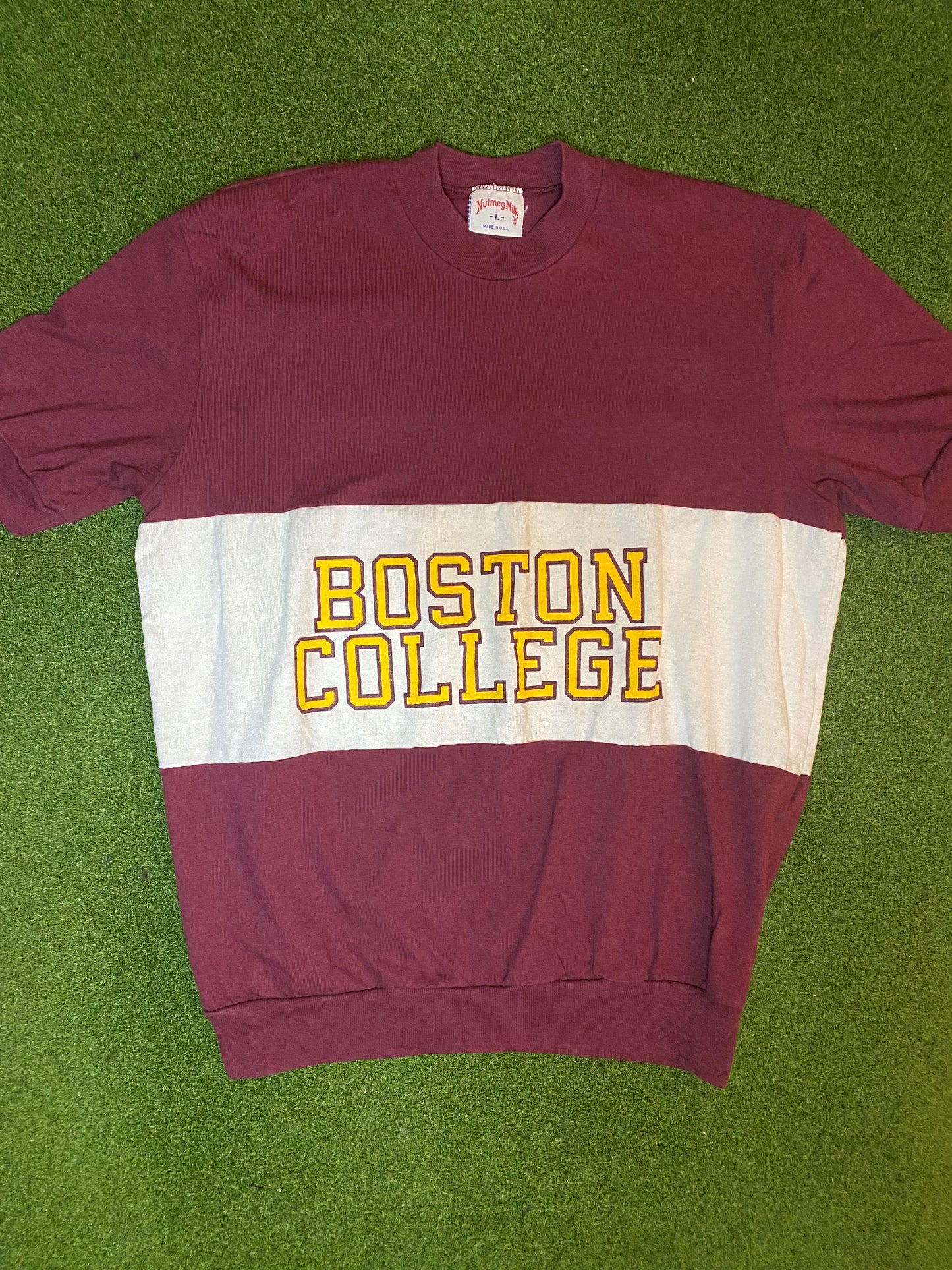 90s Boston College - Vintage University Shirt (Large)