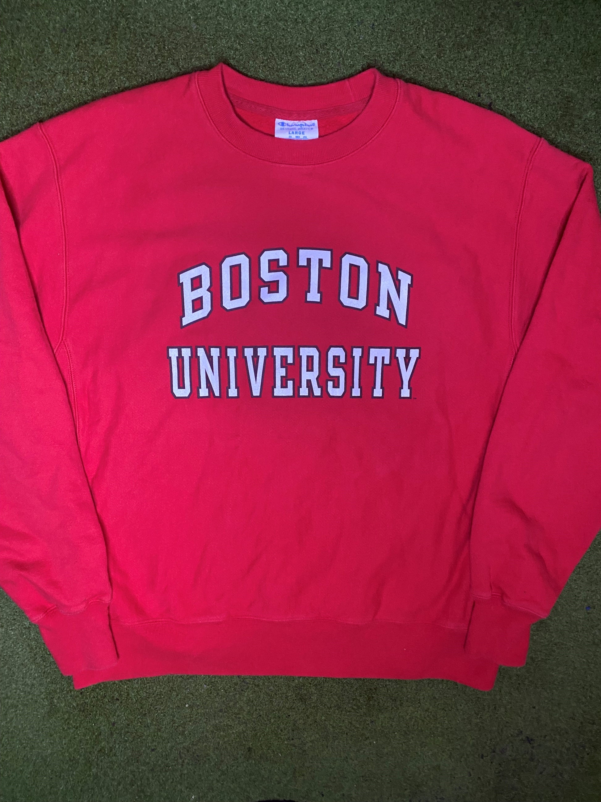 90s Boston Terriers - Vintage College Sweatshirt (Large) 