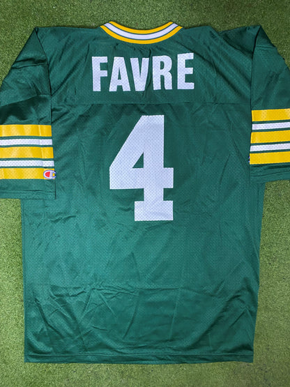 90s Green Bay Packers - Brett Favre #4 - Champion - Vintage NFL Jersey (48)