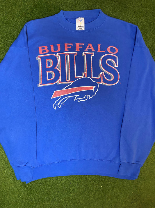 90s Buffalo Bills - Vintage NFL Sweatshirt (XL)