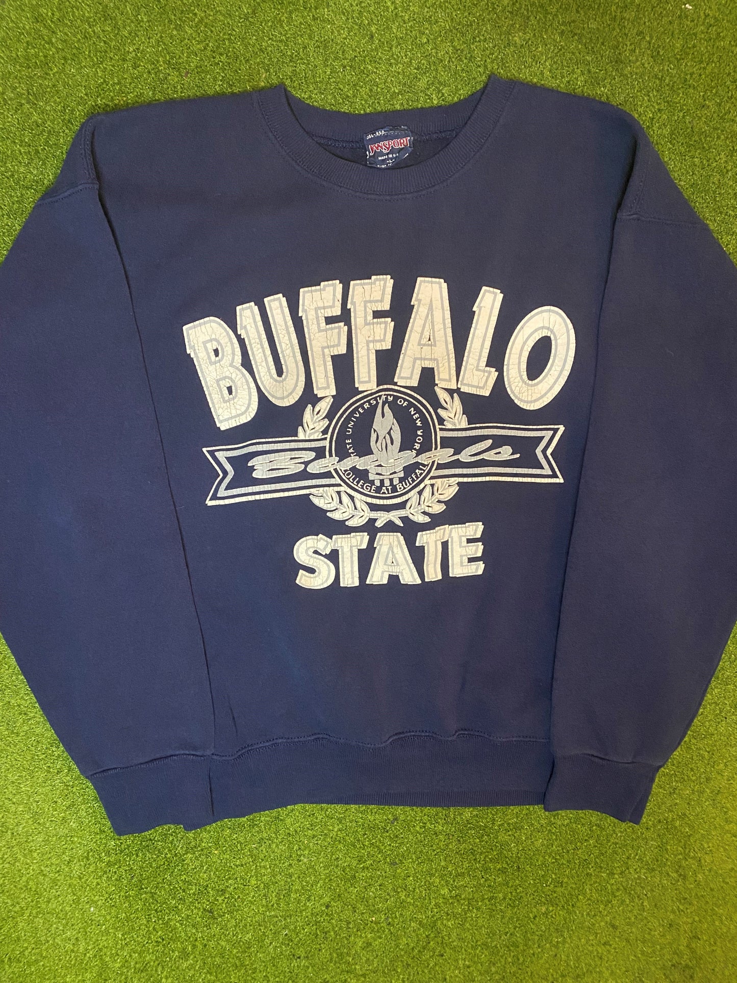 90s Buffalo State Bengals - Vintage University Sweatshirt (Large)