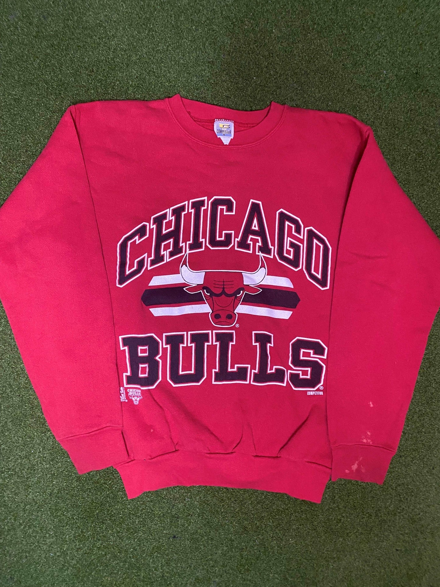 90s Chicago Bulls - Vintage NBA Crewneck Sweatshirt (Medium)